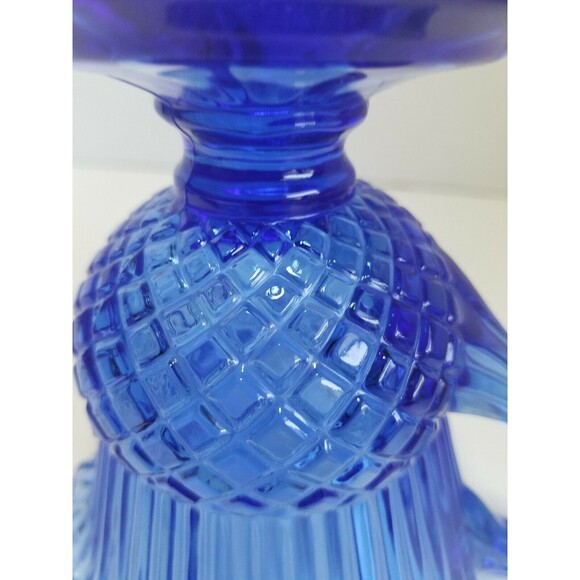 Vintage Avon Blue Fostoria Mt Vernon Glass Creamer 5"×3" - Picture 8 of 11